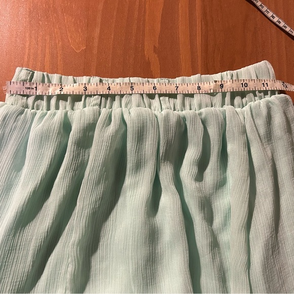 High Low Mint Green Ruffle Skirt Size Juniors M - Picture 10 of 10